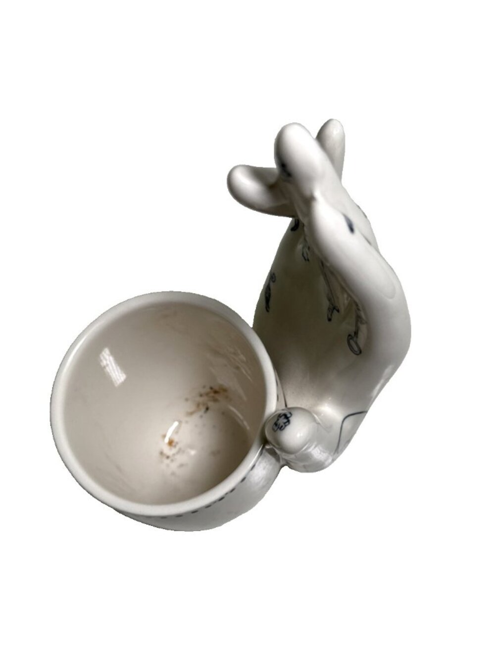 Anthropologie Lavinia Blue Ivory Ceramic Hand Pencil Cup 7" SOLD OUT - Picture 10 of 13